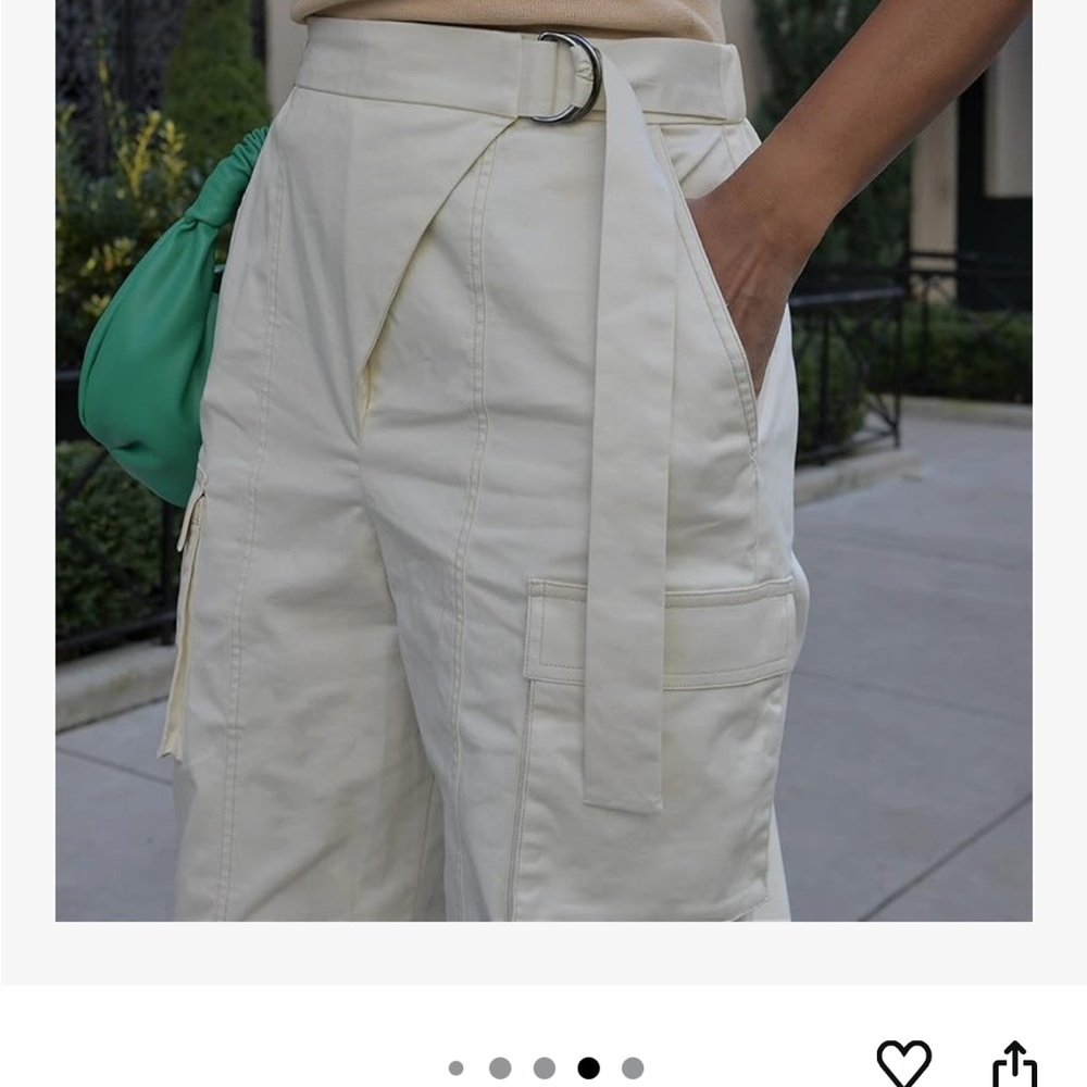 women’s Cream Cargo Pants - Picture 7 of 7
